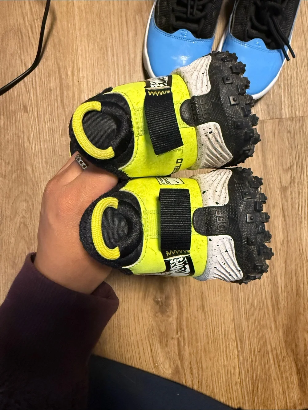 Nike Kids Neon Yellow and Black Sport Sneakers